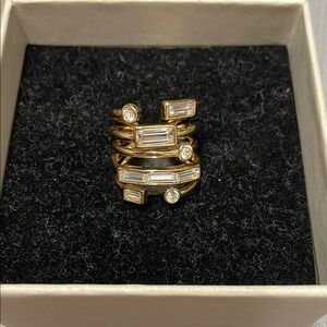 Alexis Bittar Gold Tone Adjustable Ring